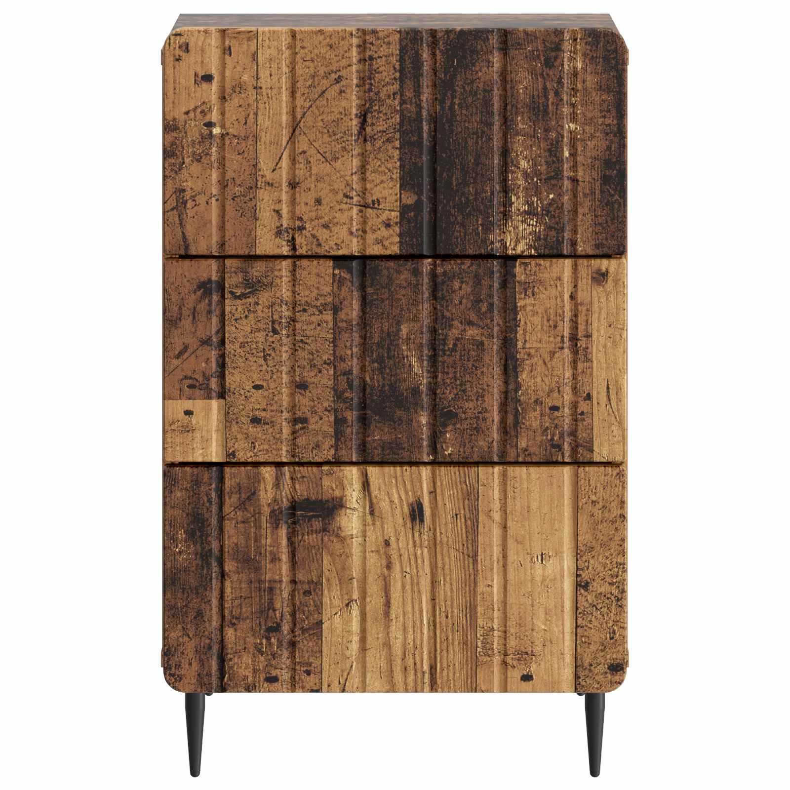Nachtkastje met lade Oud hout 43x 41 x 68 cm Bewerkt hout is nu te koop bij PeponiXL, paradijselijk wonen!