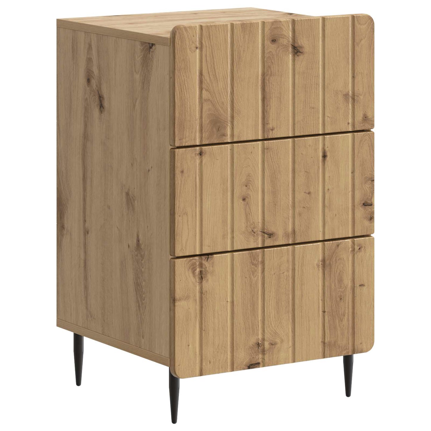 Nachtkastje Artisanaal eiken 43x 41 x 68 cm Bewerkt hout is nu te koop bij PeponiXL, paradijselijk wonen!