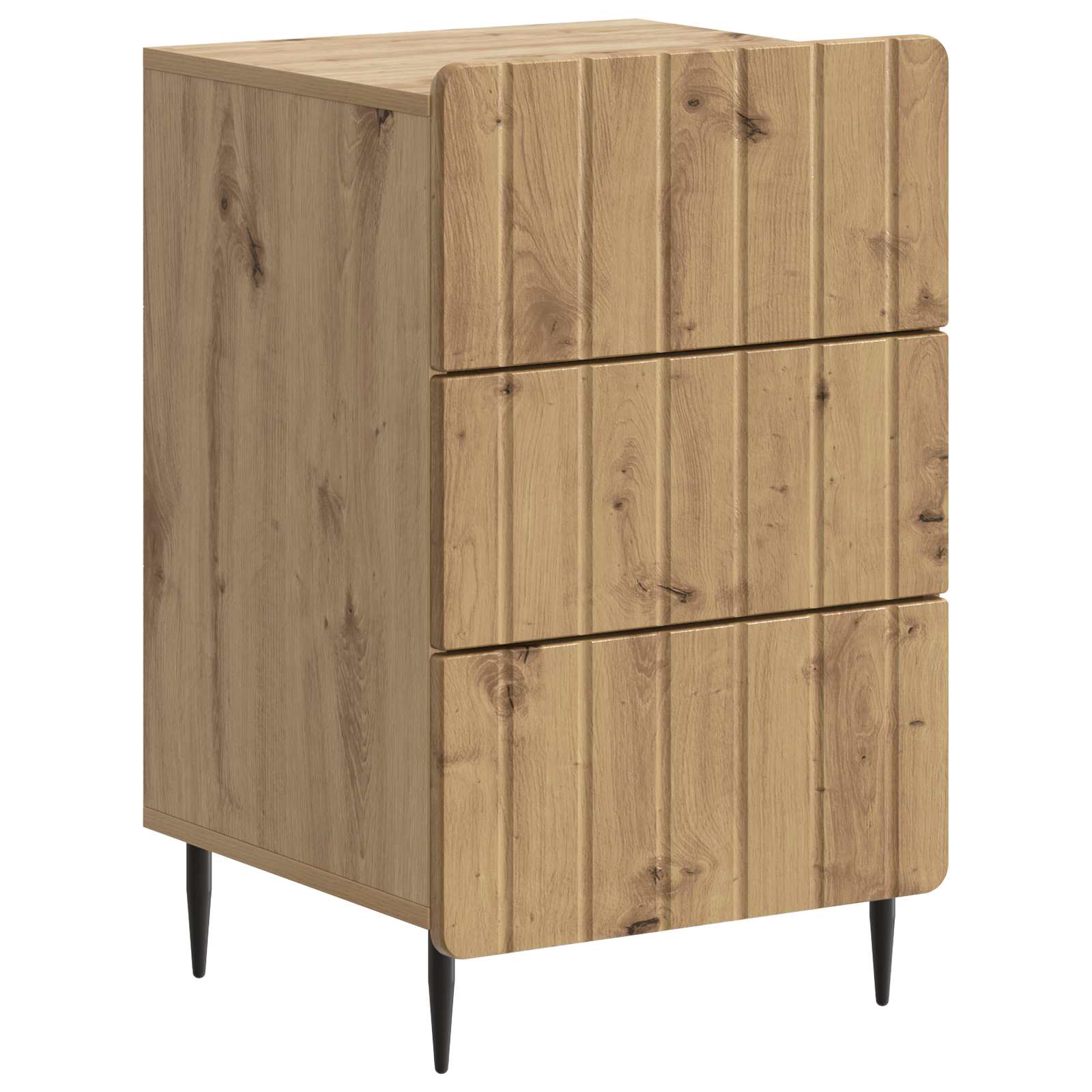 Nachtkastje Artisanaal eiken 43x 41 x 68 cm Bewerkt hout is nu te koop bij PeponiXL, paradijselijk wonen!
