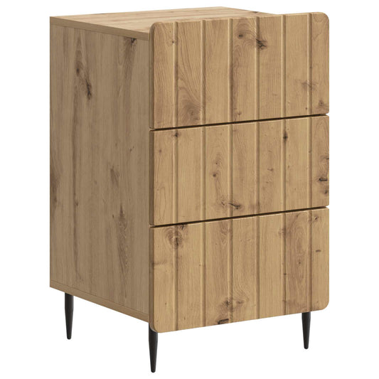 Nachtkastje Artisanaal eiken 43x 41 x 68 cm Bewerkt hout is nu te koop bij PeponiXL, paradijselijk wonen!
