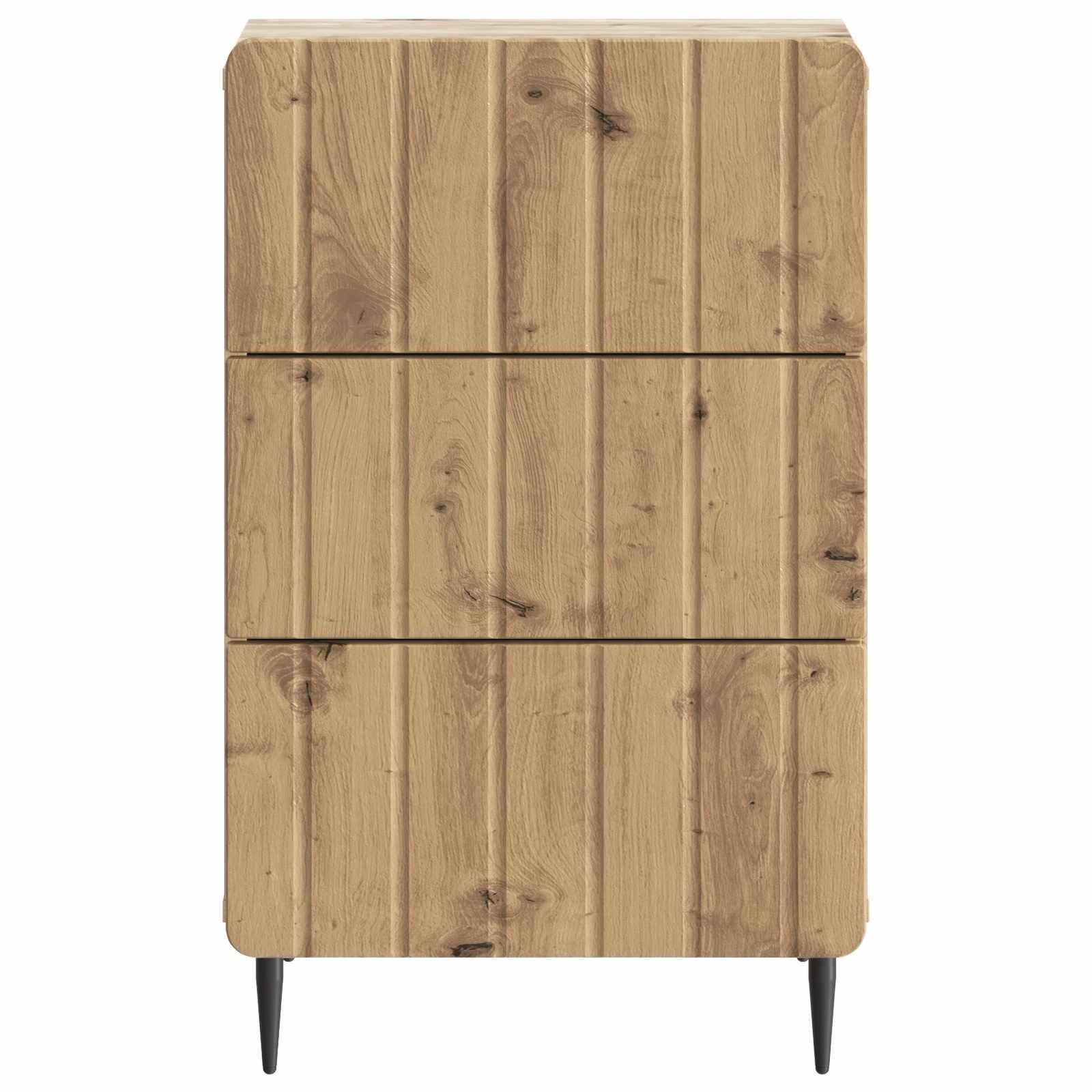 Nachtkastje Artisanaal eiken 43x 41 x 68 cm Bewerkt hout is nu te koop bij PeponiXL, paradijselijk wonen!