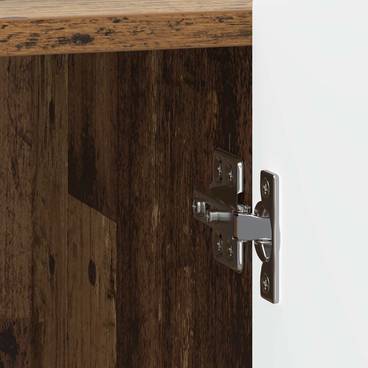 Nachtkastje Oud hout 43 x 34,5 x 52 cm Bewerkt hout is nu te koop bij PeponiXL, paradijselijk wonen!