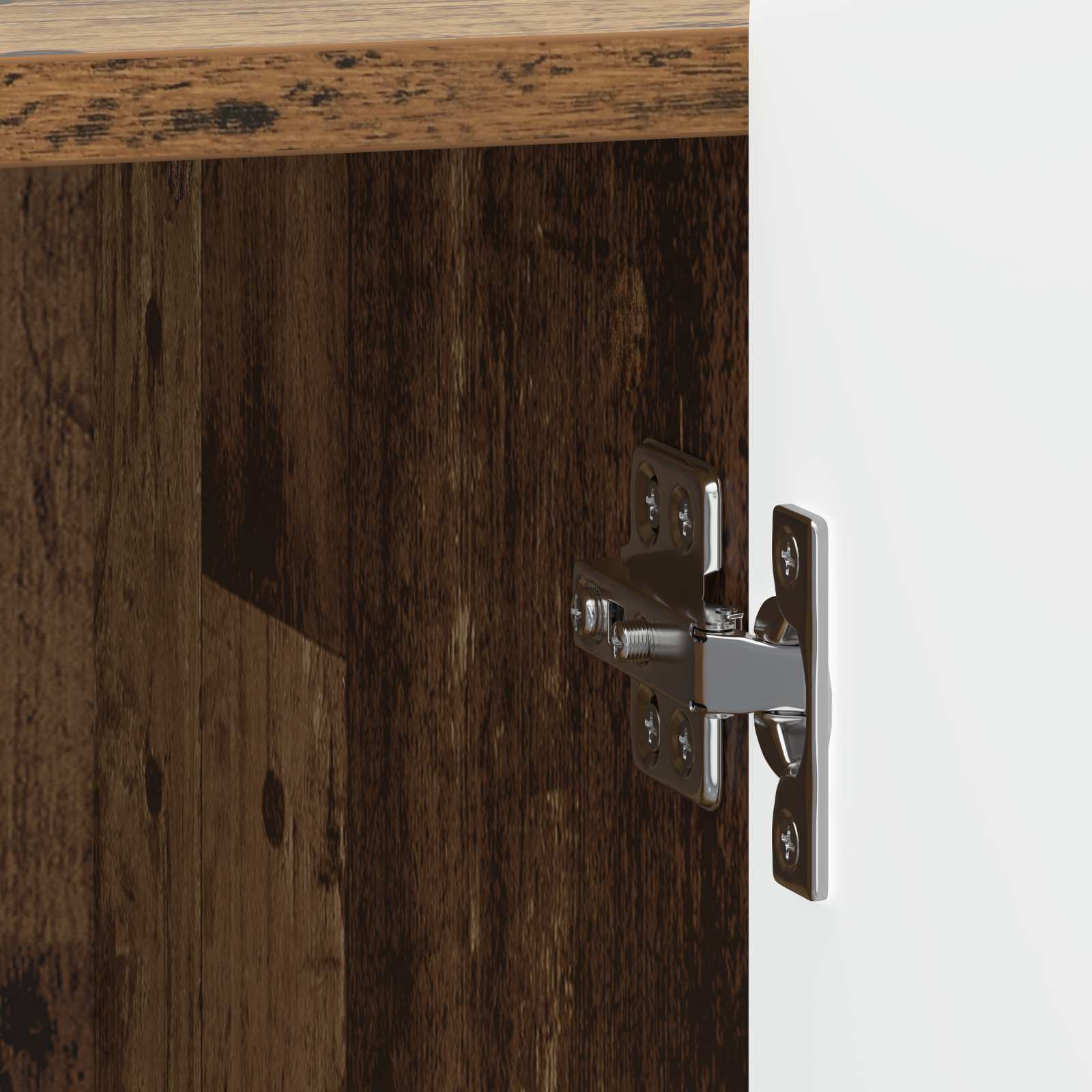 Nachtkastje Oud hout 43 x 34,5 x 52 cm Bewerkt hout is nu te koop bij PeponiXL, paradijselijk wonen!