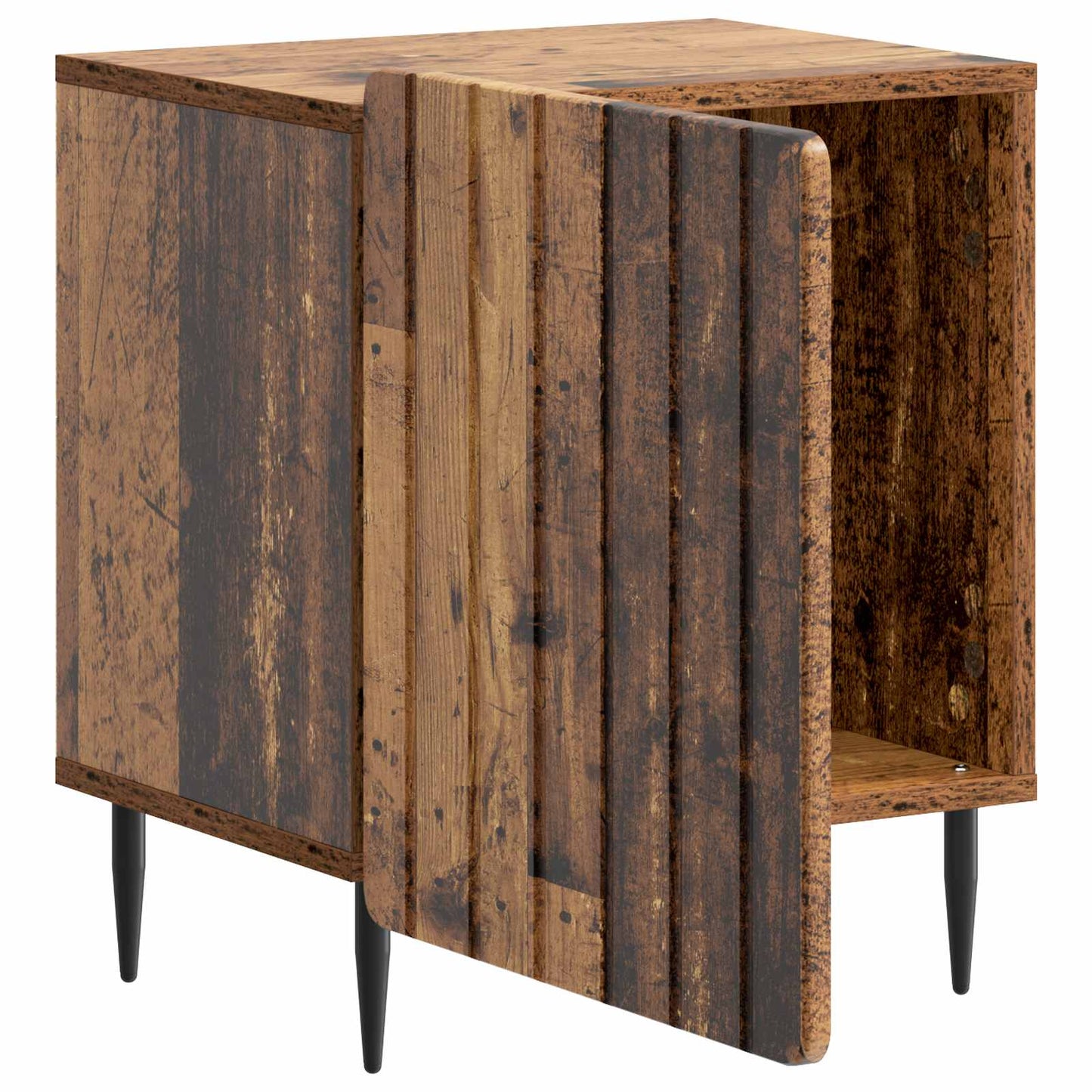 Nachtkastje Oud hout 43 x 34,5 x 52 cm Bewerkt hout is nu te koop bij PeponiXL, paradijselijk wonen!