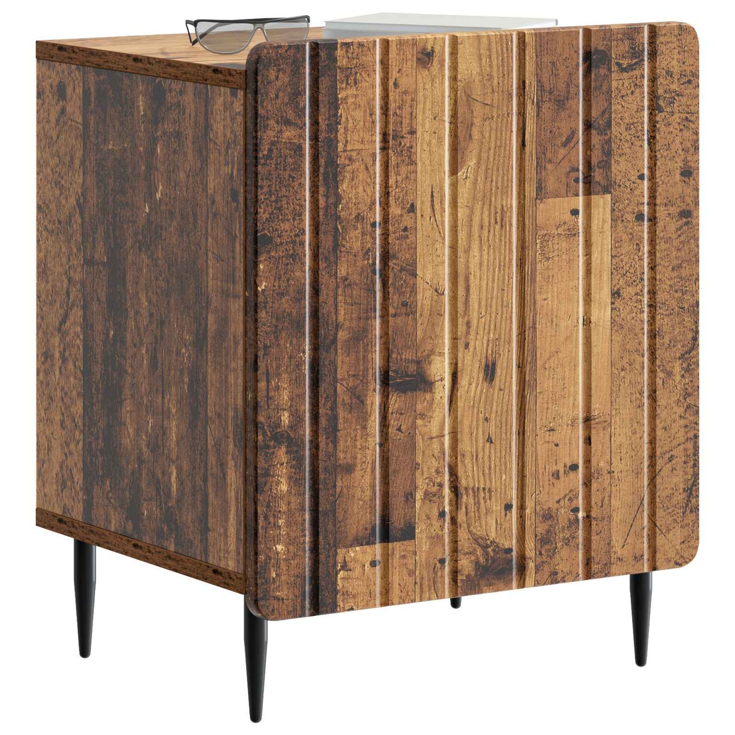Nachtkastje Oud hout 43 x 34,5 x 52 cm Bewerkt hout is nu te koop bij PeponiXL, paradijselijk wonen!