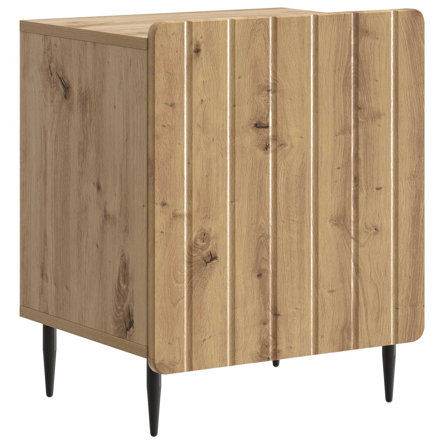Nachtkastje Artisanaal eiken 43 x 34,5 x 52 cm Bewerkt hout is nu te koop bij PeponiXL, paradijselijk wonen!