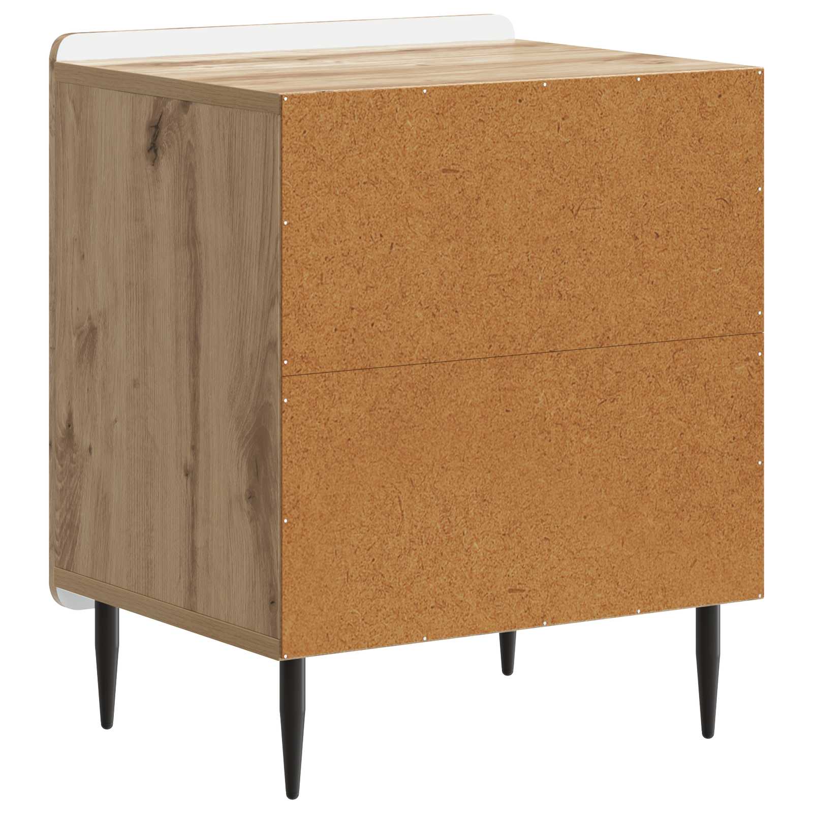 Nachtkastje Artisanaal eiken 43 x 34,5 x 52 cm Bewerkt hout is nu te koop bij PeponiXL, paradijselijk wonen!