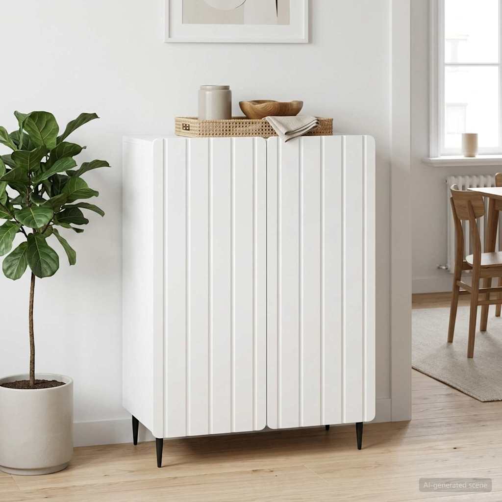 Dressoir Wit 66 x 34,5 x 92 cm Bewerkt hout is nu te koop bij PeponiXL, paradijselijk wonen!