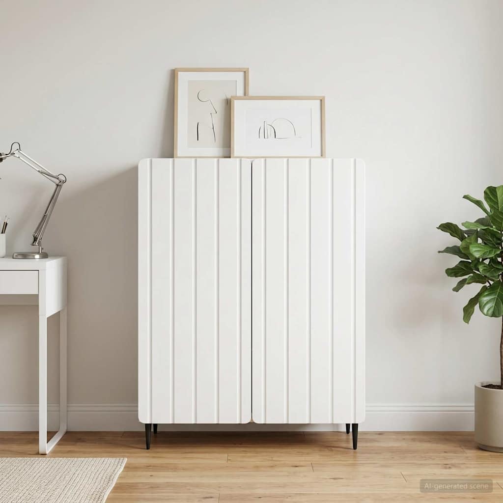 Dressoir Wit 66 x 34,5 x 92 cm Bewerkt hout is nu te koop bij PeponiXL, paradijselijk wonen!