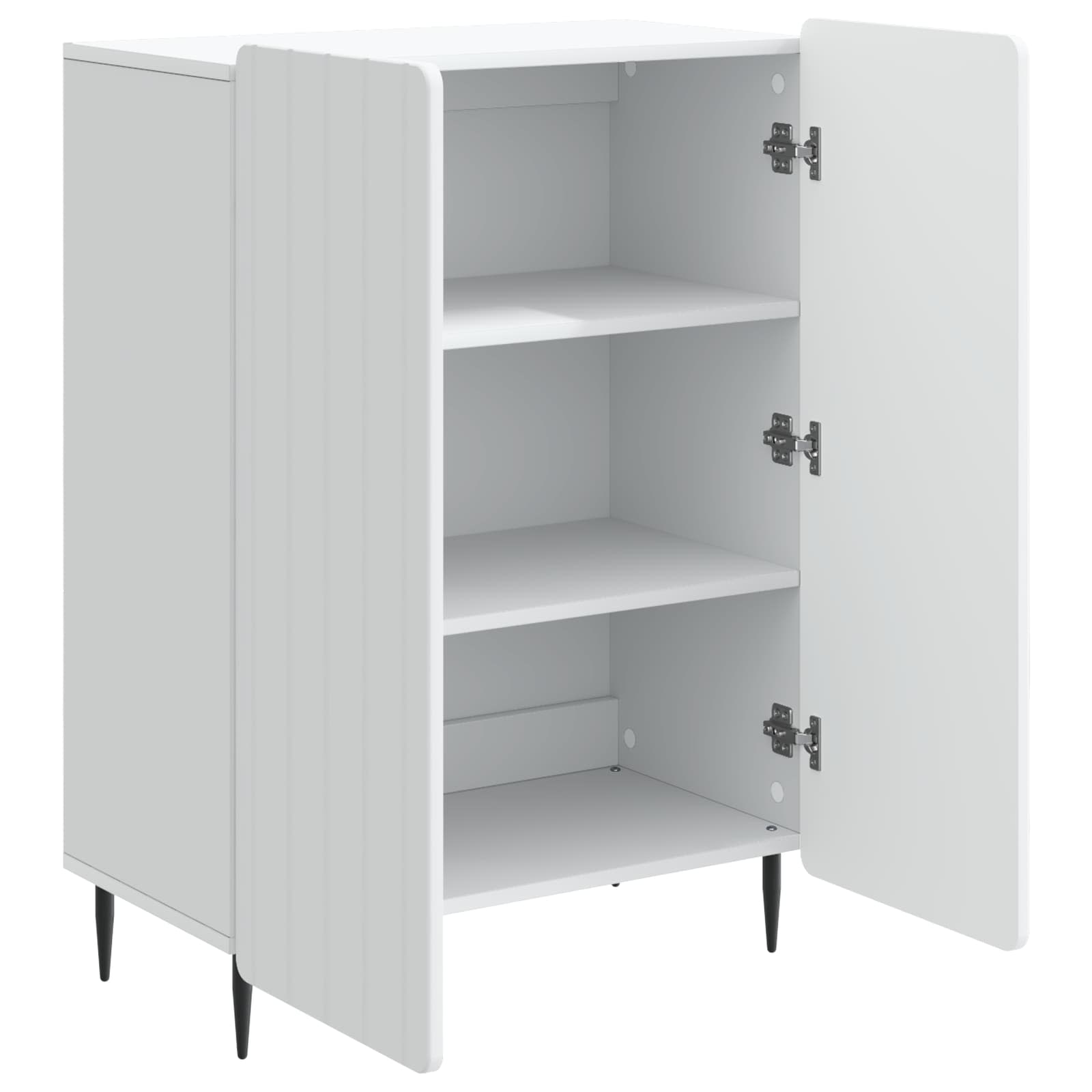 Dressoir Wit 66 x 34,5 x 92 cm Bewerkt hout is nu te koop bij PeponiXL, paradijselijk wonen!
