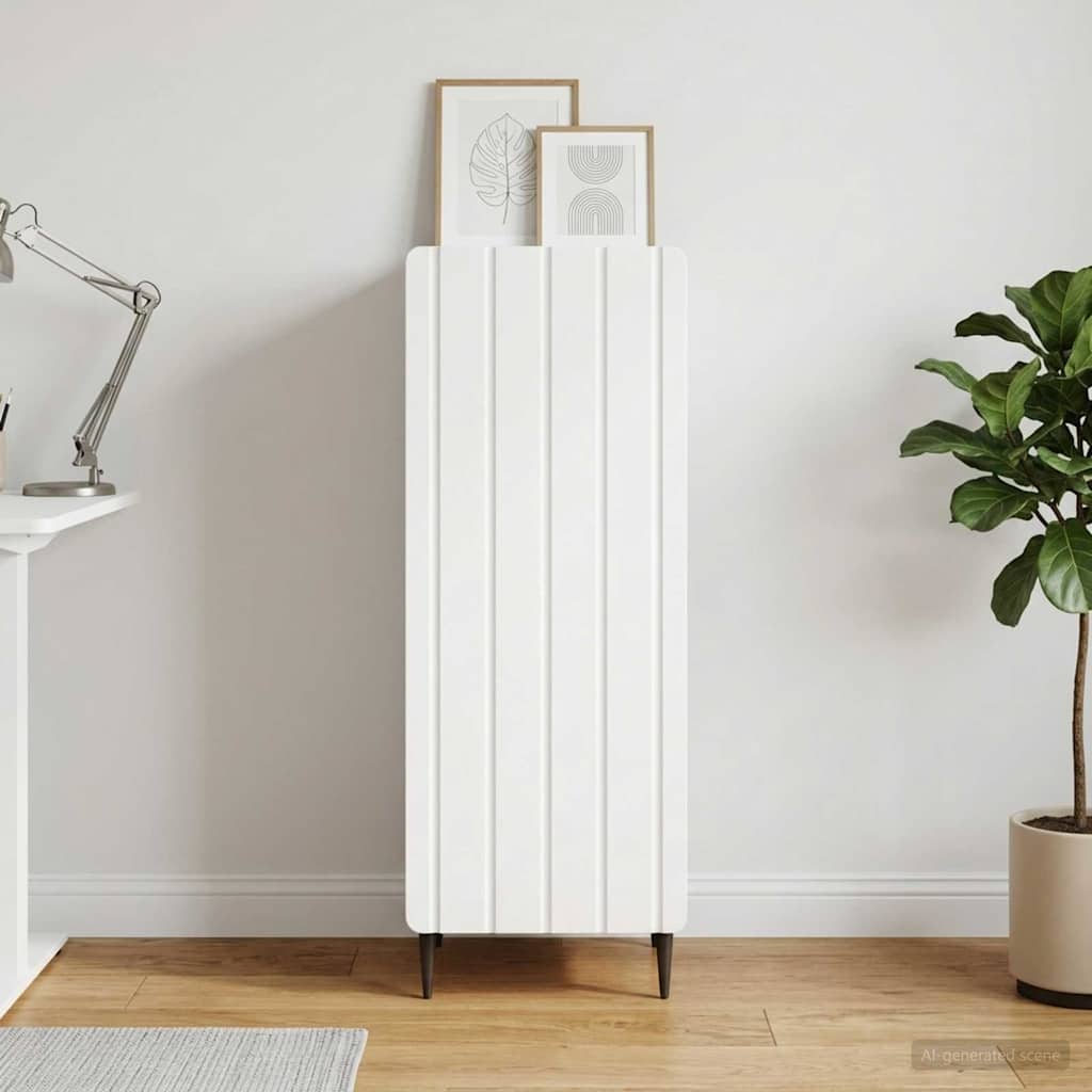 Dressoir Wit 34,5 x 33 x 92 cm Bewerkt hout is nu te koop bij PeponiXL, paradijselijk wonen!