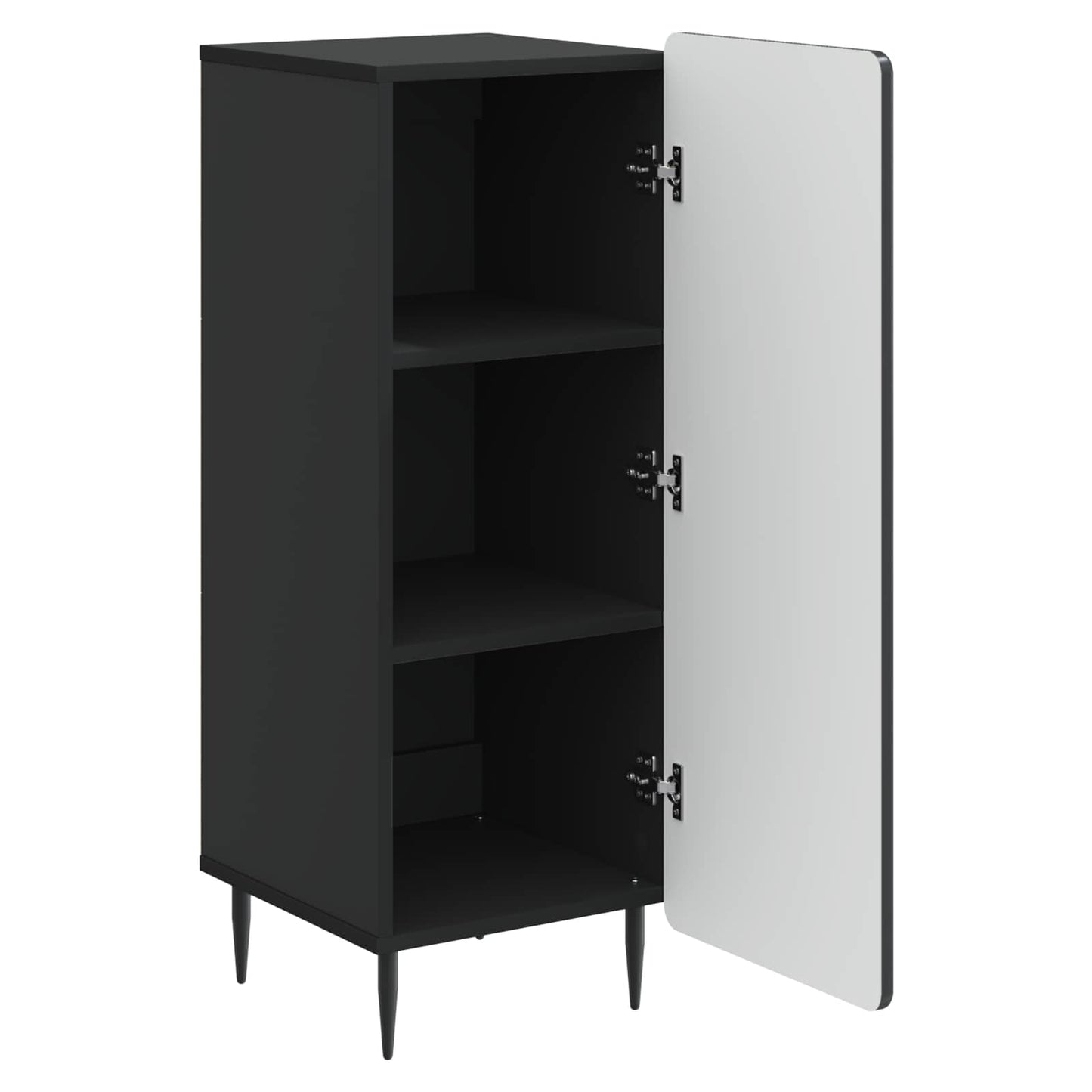 Dressoir Zwart 34,5 x 33 x 92 cm Bewerkt hout is nu te koop bij PeponiXL, paradijselijk wonen!