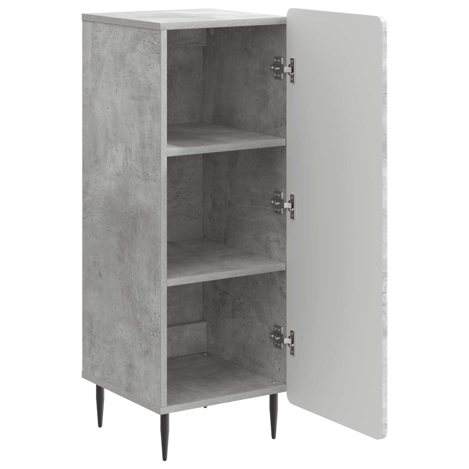 Dressoir Betongrijs 34,5 x 33 x 92 cm Bewerkt hout is nu te koop bij PeponiXL, paradijselijk wonen!