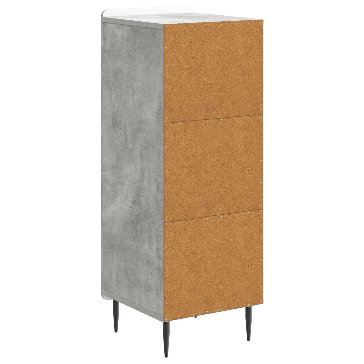 Dressoir Betongrijs 34,5 x 33 x 92 cm Bewerkt hout is nu te koop bij PeponiXL, paradijselijk wonen!
