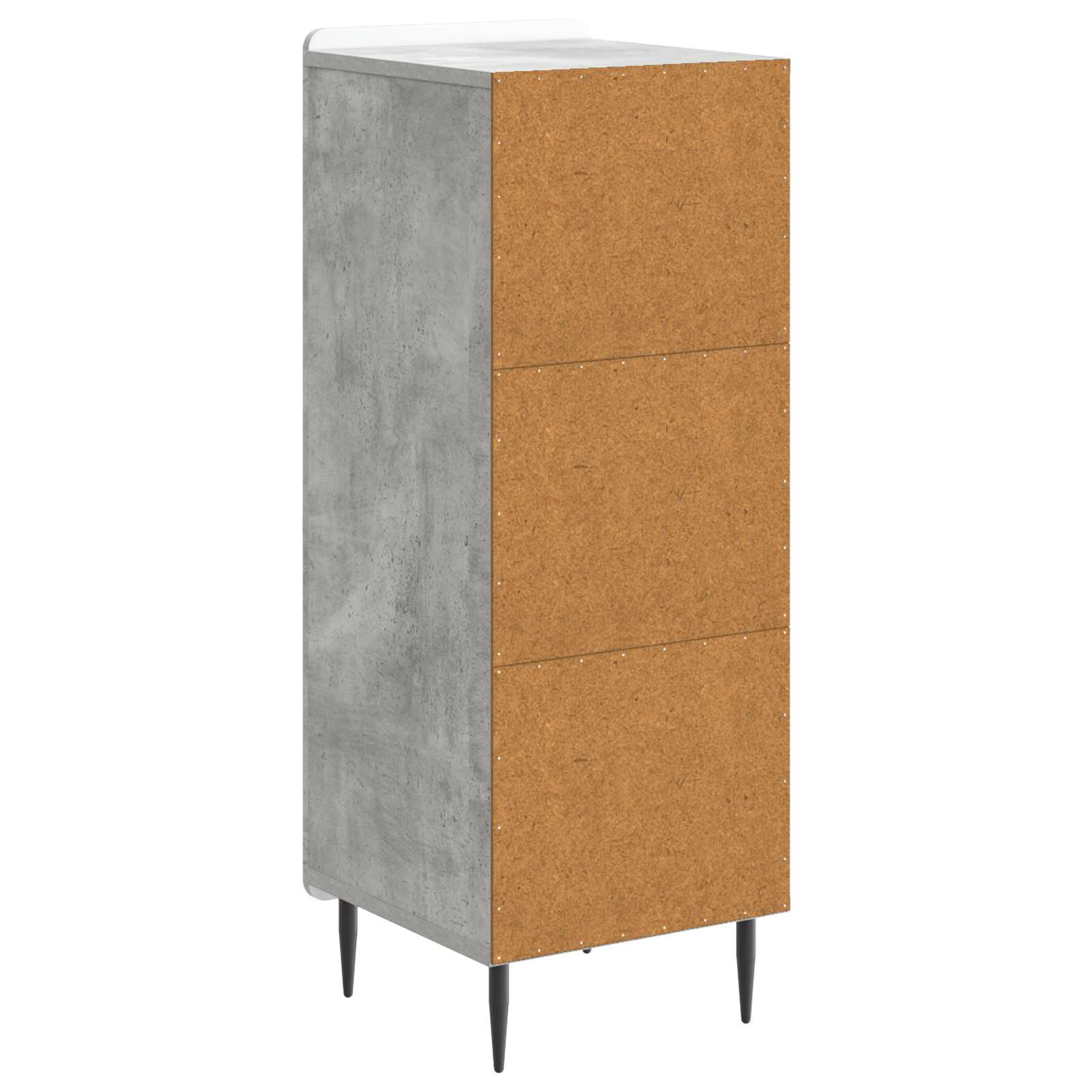 Dressoir Betongrijs 34,5 x 33 x 92 cm Bewerkt hout is nu te koop bij PeponiXL, paradijselijk wonen!