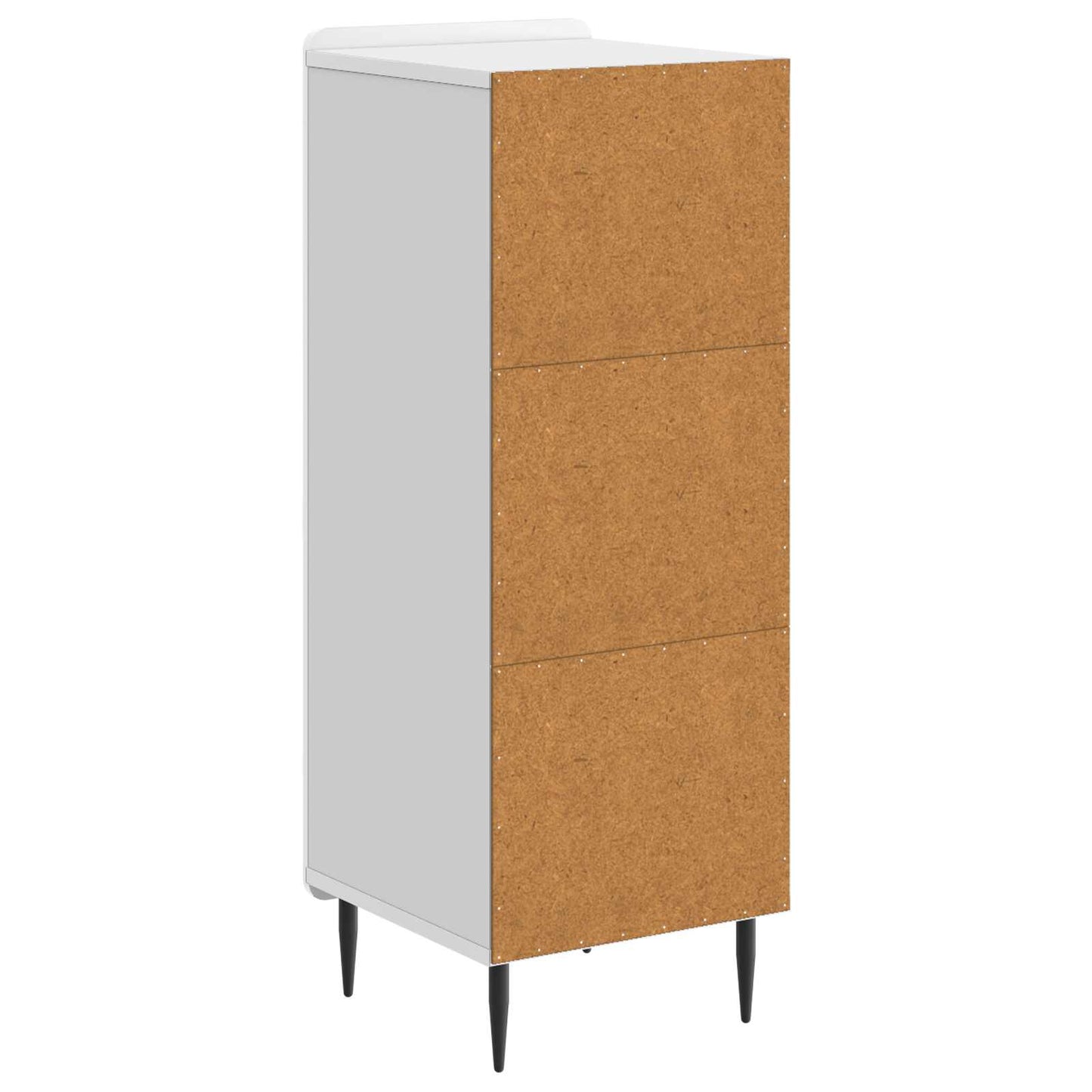 Dressoir Hoogglans Wit 34,5 x 33 x 92 cm Bewerkt hout is nu te koop bij PeponiXL, paradijselijk wonen!