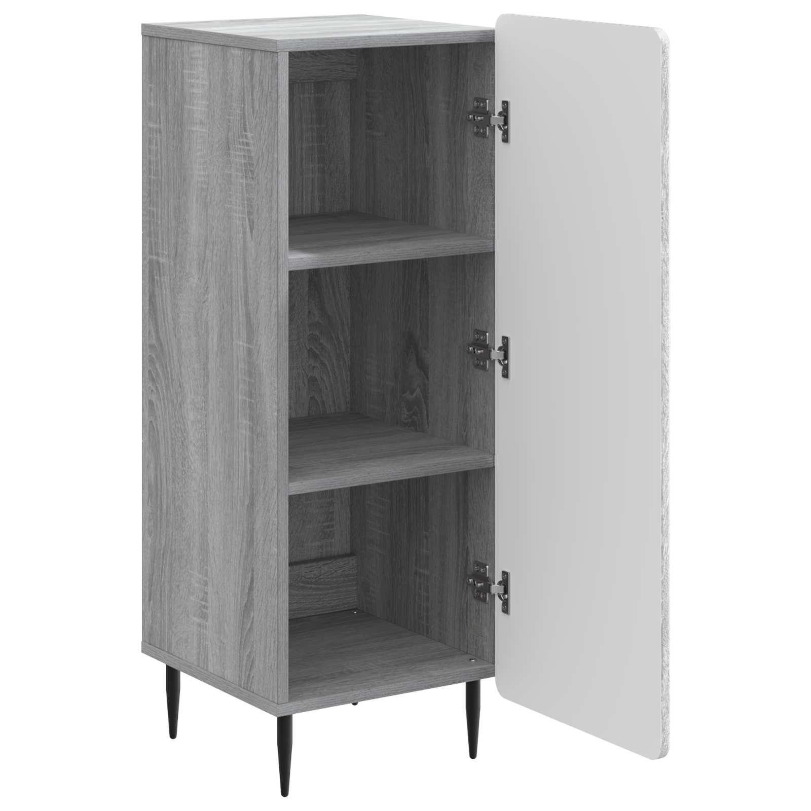 Dressoir Grijs sonoma 34,5 x 33 x 92 cm Bewerkt hout is nu te koop bij PeponiXL, paradijselijk wonen!