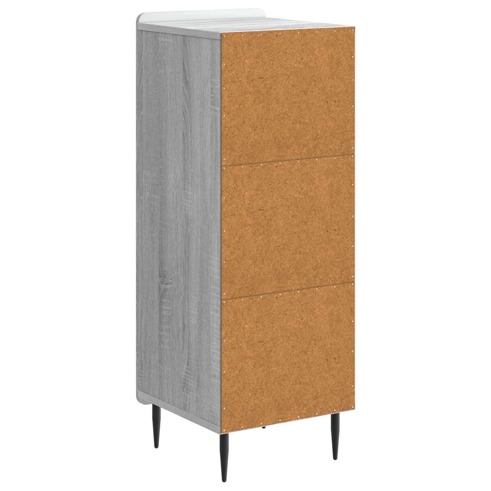 Dressoir Grijs sonoma 34,5 x 33 x 92 cm Bewerkt hout is nu te koop bij PeponiXL, paradijselijk wonen!