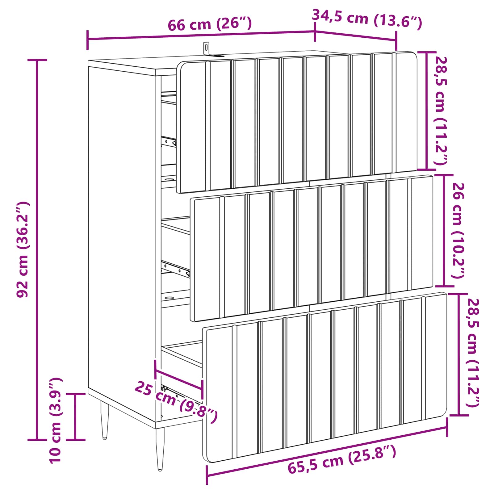 Ladenkast Sonoma Eiken 66 x 34,5 x 92 cm Bewerkt hout is nu te koop bij PeponiXL, paradijselijk wonen!