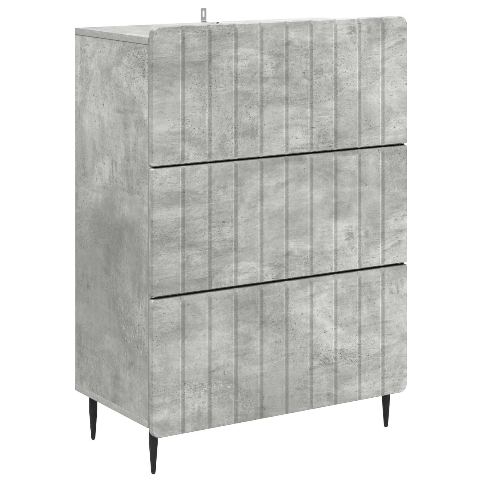 Ladenkast Betongrijs 66 x 34,5 x 92 cm Bewerkt hout is nu te koop bij PeponiXL, paradijselijk wonen!