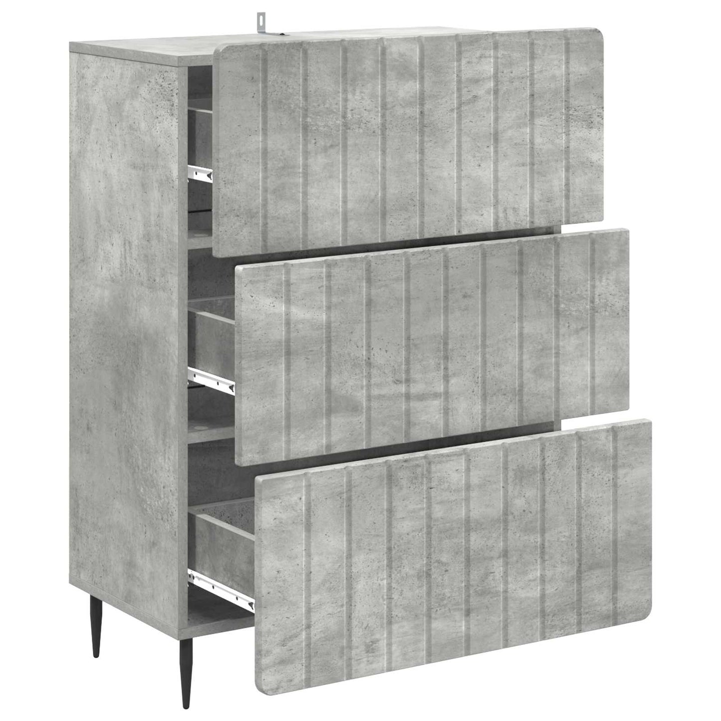 Ladenkast Betongrijs 66 x 34,5 x 92 cm Bewerkt hout is nu te koop bij PeponiXL, paradijselijk wonen!