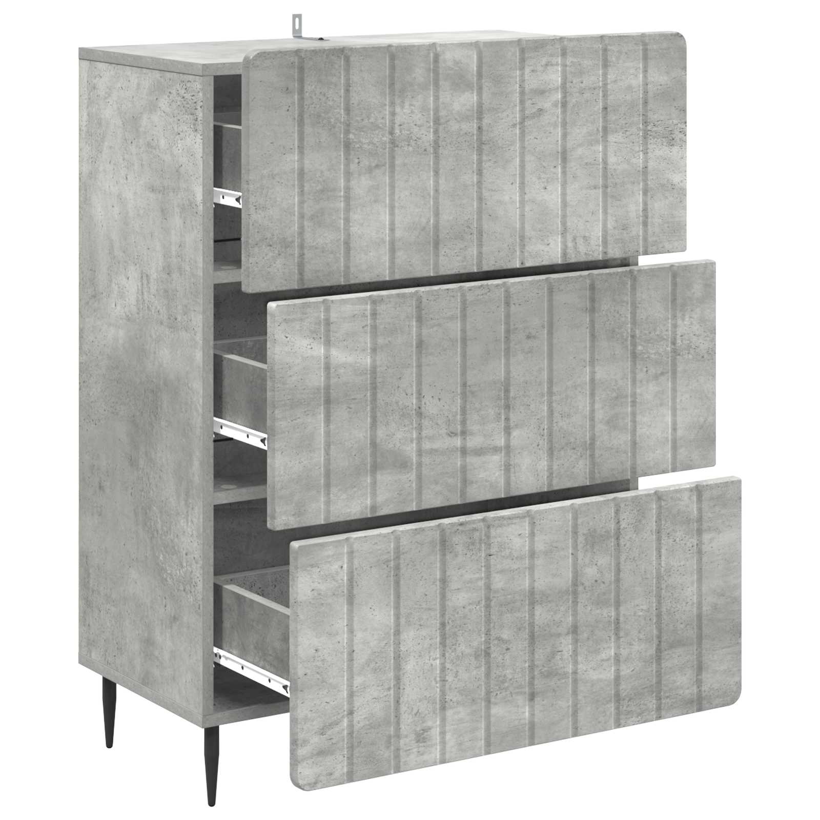 Ladenkast Betongrijs 66 x 34,5 x 92 cm Bewerkt hout is nu te koop bij PeponiXL, paradijselijk wonen!