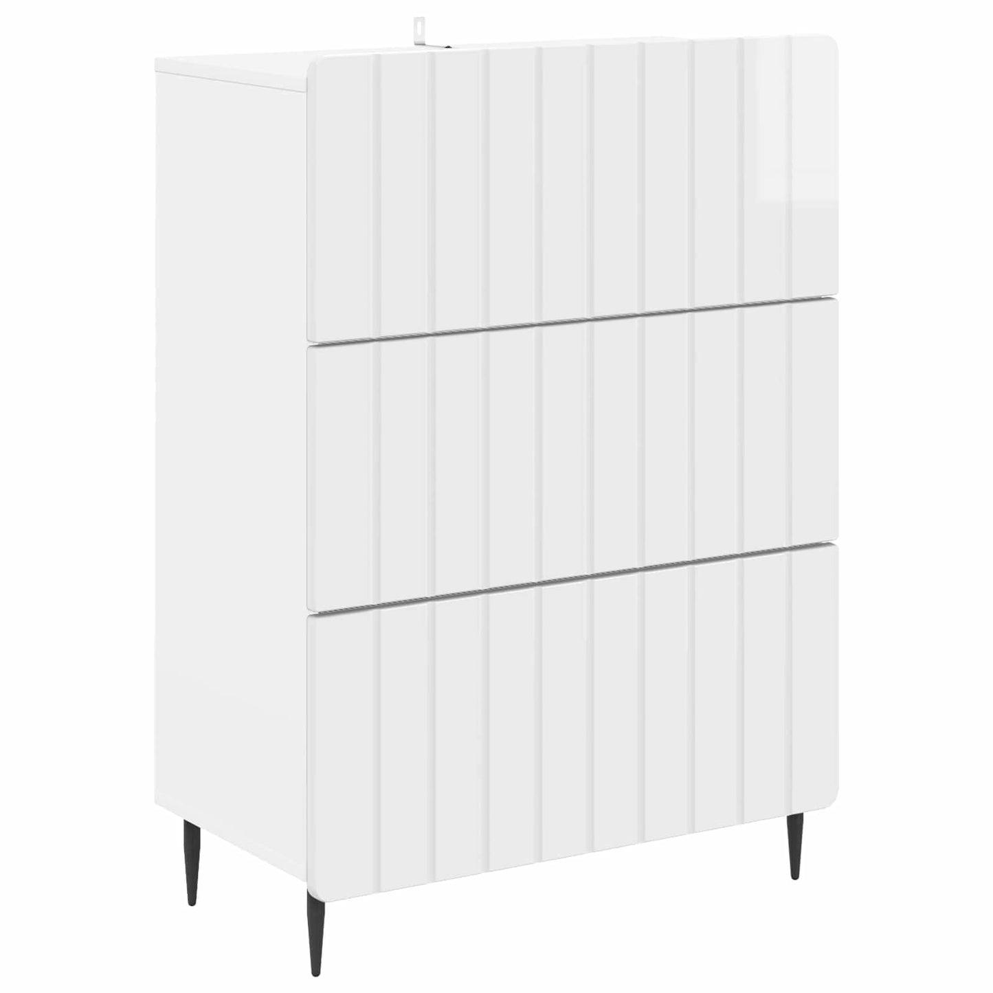 Ladenkast Hoogglans Wit 66 x 34,5 x 92 cm Bewerkt hout is nu te koop bij PeponiXL, paradijselijk wonen!