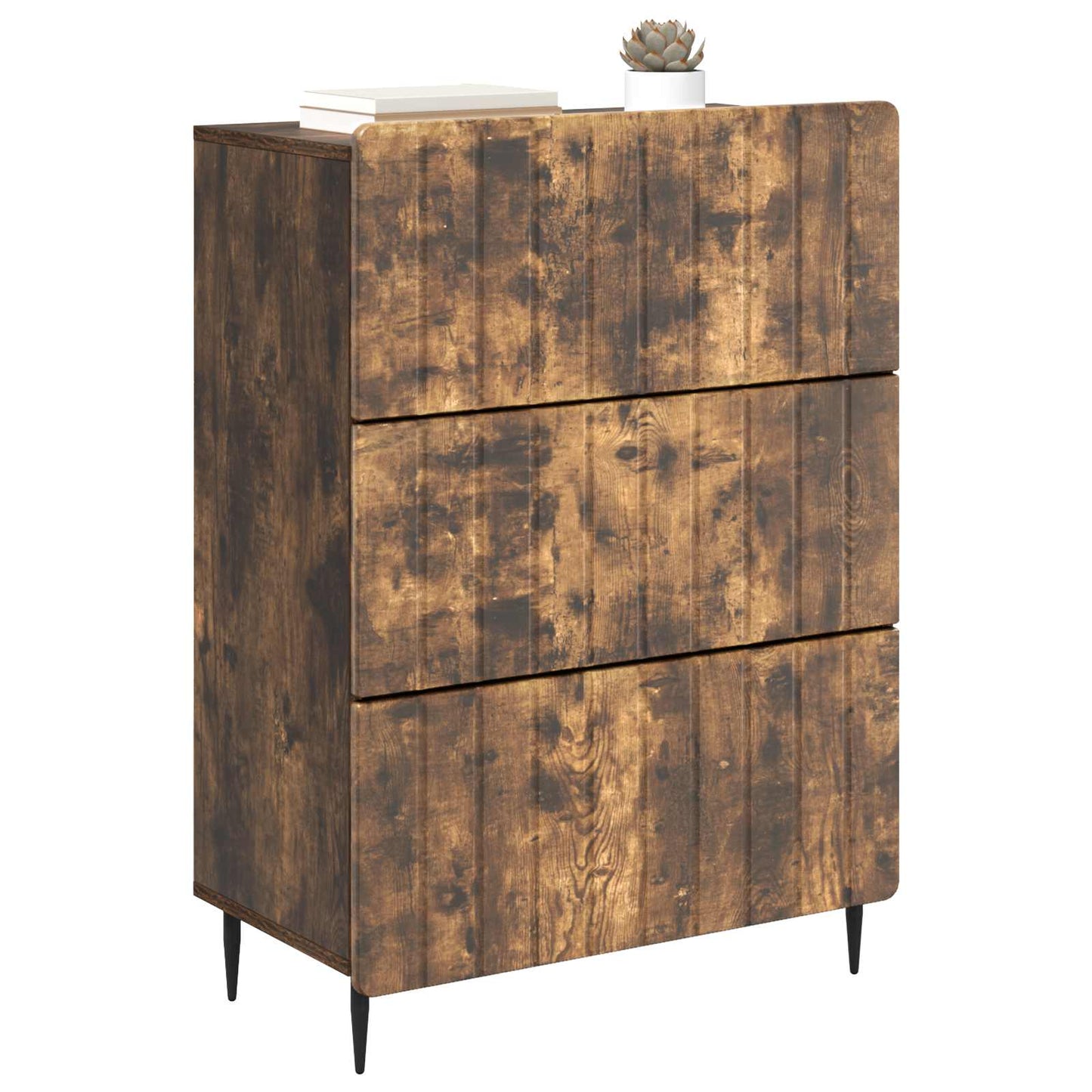 Ladenkast Gerookt eiken 66 x 34,5 x 92 cm Bewerkt hout is nu te koop bij PeponiXL, paradijselijk wonen!