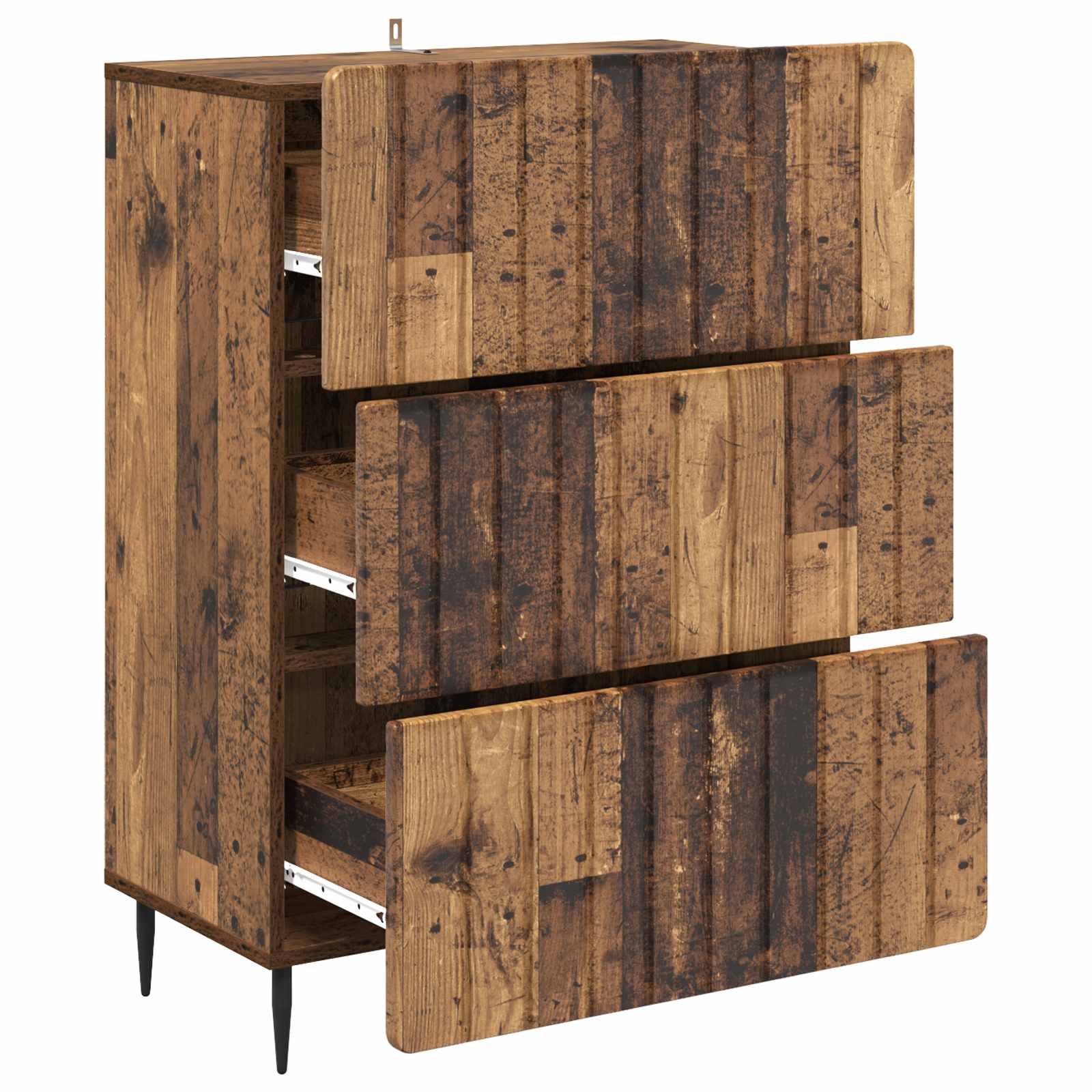 Ladenkast Oud hout 66 x 34,5 x 92 cm Bewerkt hout is nu te koop bij PeponiXL, paradijselijk wonen!