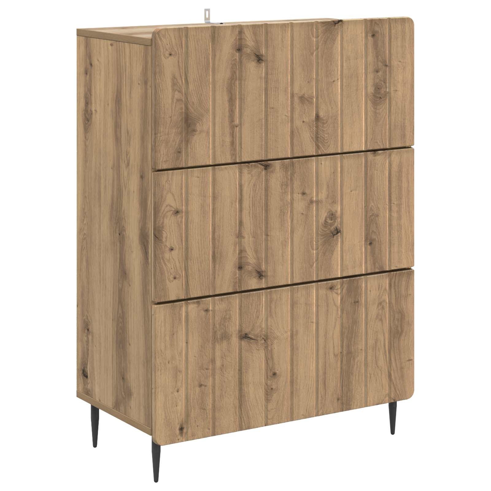 Ladenkast Artisanaal eiken 66 x 34,5 x 92 cm Bewerkt hout is nu te koop bij PeponiXL, paradijselijk wonen!