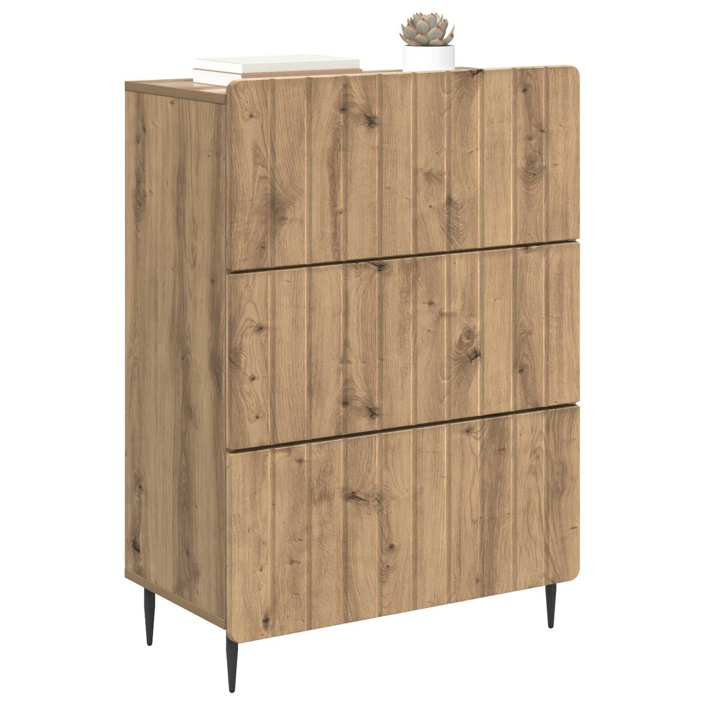 Ladenkast Artisanaal eiken 66 x 34,5 x 92 cm Bewerkt hout is nu te koop bij PeponiXL, paradijselijk wonen!