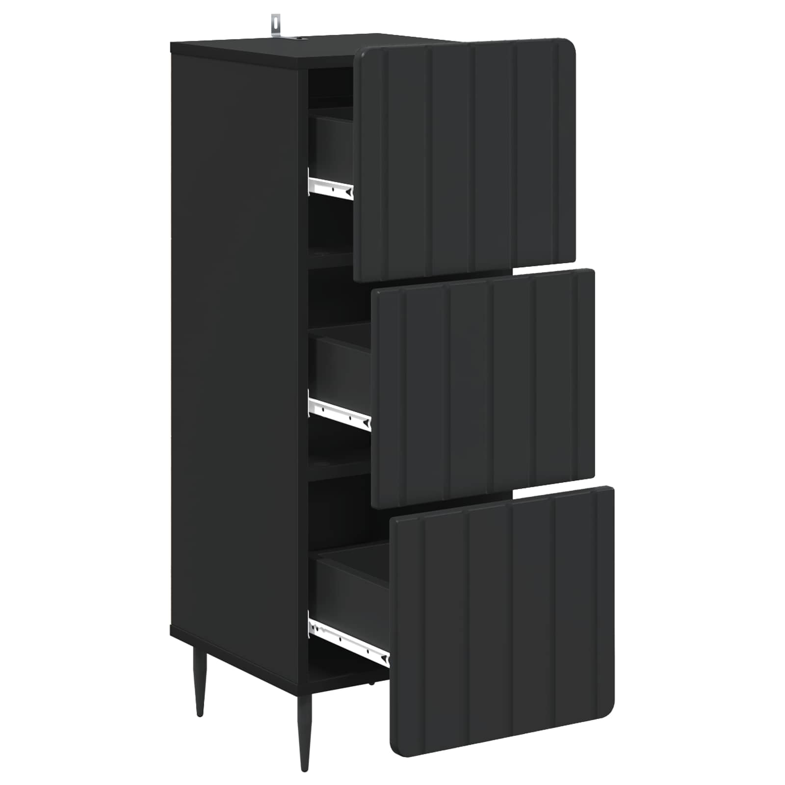 Ladenkast Zwart 33 x 34,5 x 92 cm Bewerkt hout is nu te koop bij PeponiXL, paradijselijk wonen!