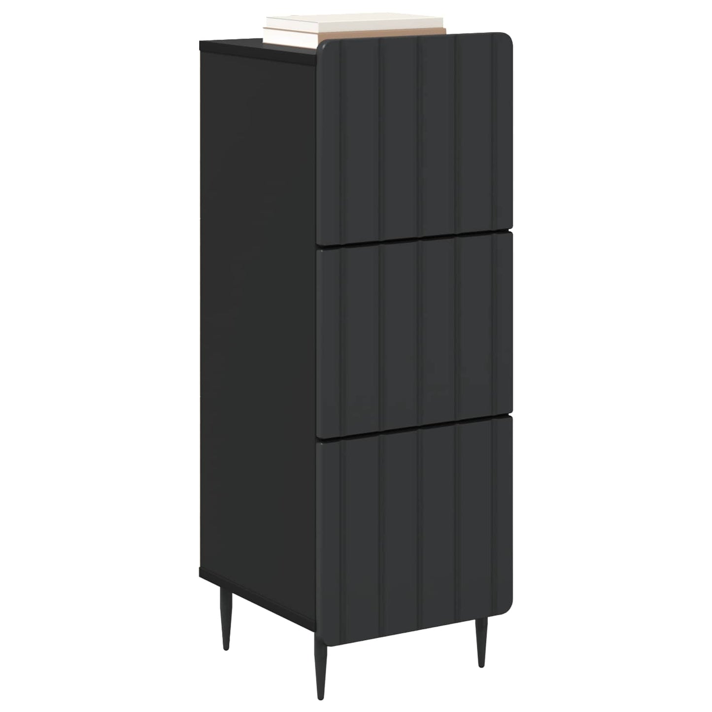 Ladenkast Zwart 33 x 34,5 x 92 cm Bewerkt hout is nu te koop bij PeponiXL, paradijselijk wonen!