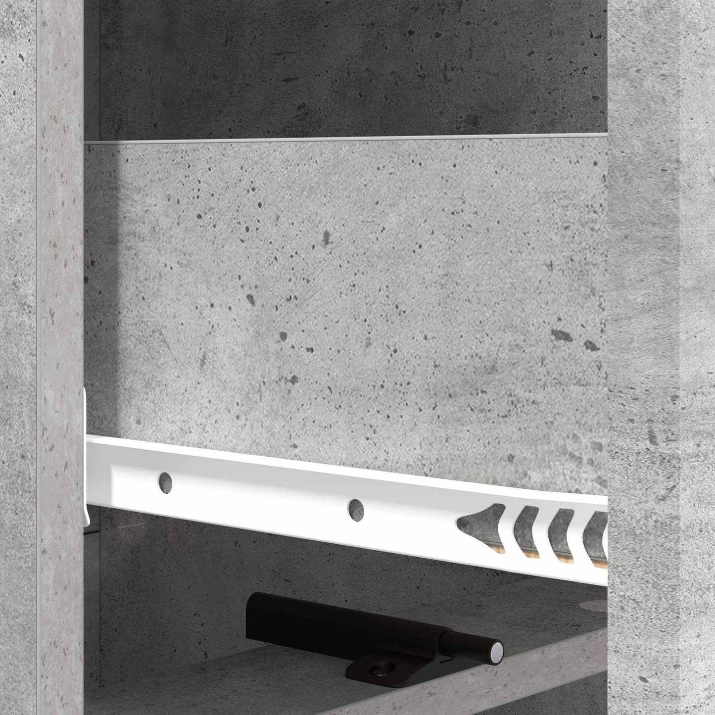 Ladenkast Betongrijs 33 x 34,5 x 92 cm Bewerkt hout is nu te koop bij PeponiXL, paradijselijk wonen!
