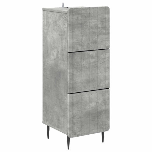 Ladenkast Betongrijs 33 x 34,5 x 92 cm Bewerkt hout is nu te koop bij PeponiXL, paradijselijk wonen!