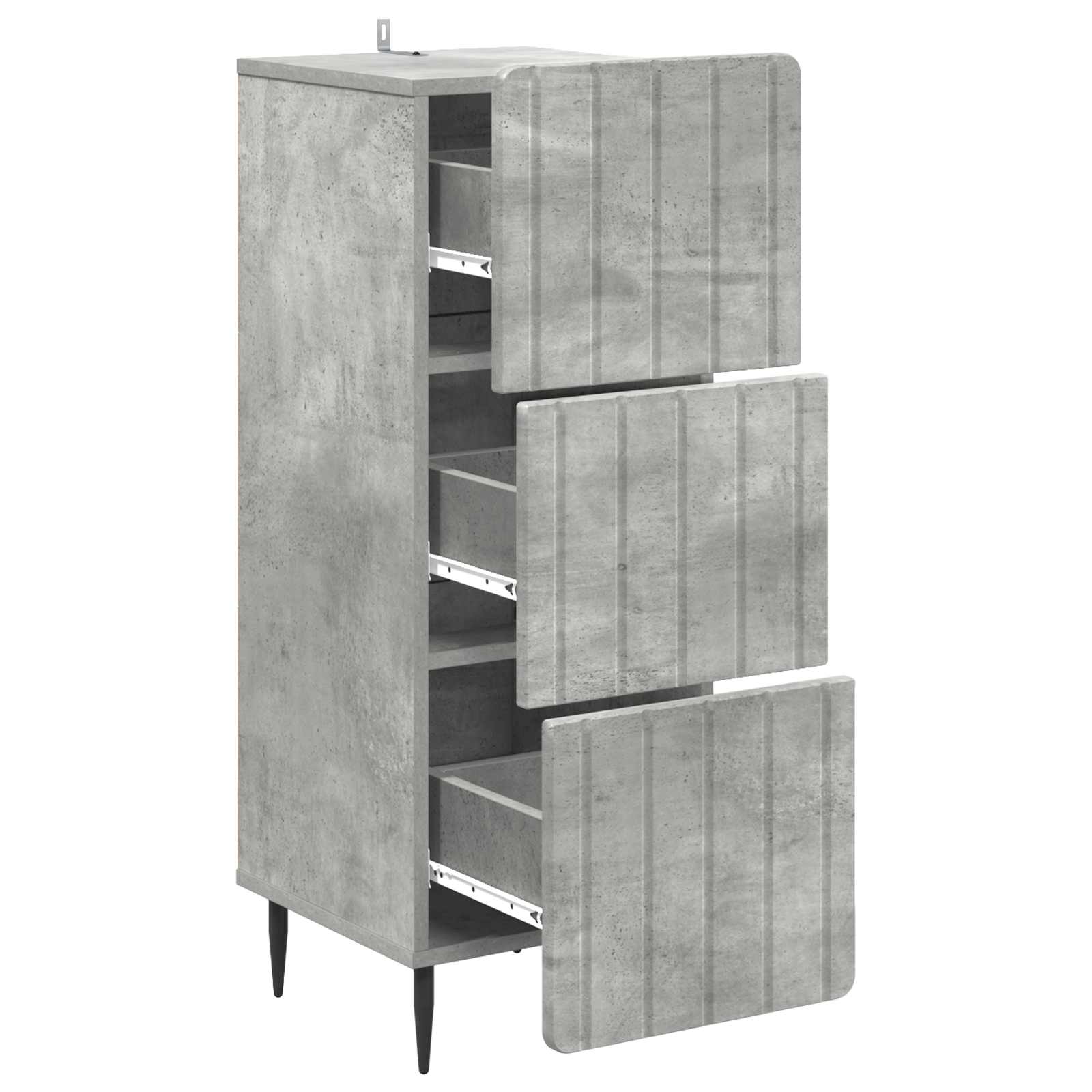 Ladenkast Betongrijs 33 x 34,5 x 92 cm Bewerkt hout is nu te koop bij PeponiXL, paradijselijk wonen!