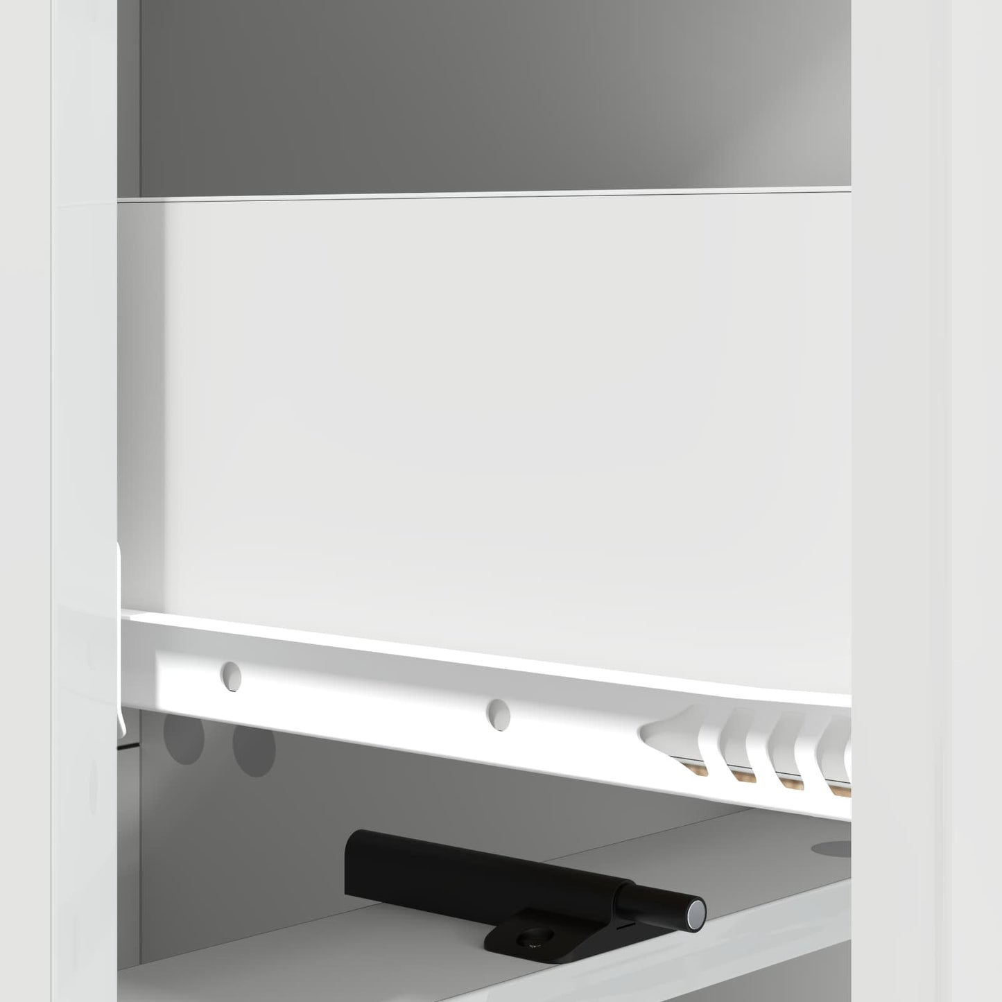 Ladenkast Hoogglans Wit 33 x 34,5 x 92 cm Bewerkt hout is nu te koop bij PeponiXL, paradijselijk wonen!