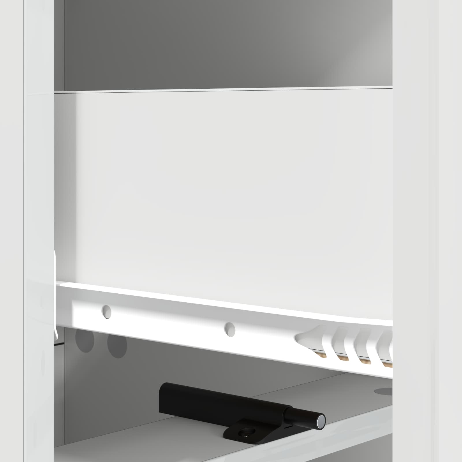 Ladenkast Hoogglans Wit 33 x 34,5 x 92 cm Bewerkt hout is nu te koop bij PeponiXL, paradijselijk wonen!