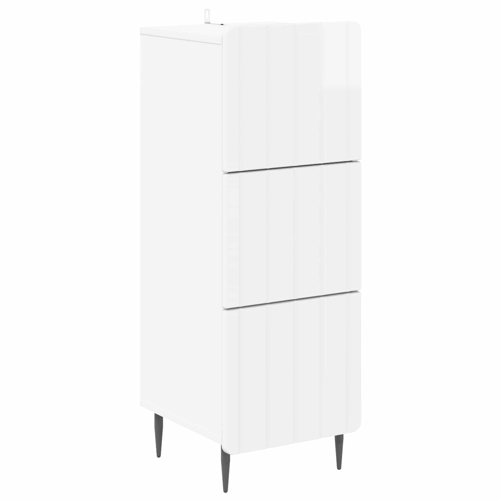 Ladenkast Hoogglans Wit 33 x 34,5 x 92 cm Bewerkt hout is nu te koop bij PeponiXL, paradijselijk wonen!