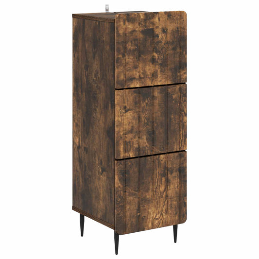 Ladenkast Gerookt eiken 33 x 34,5 x 92 cm Bewerkt hout is nu te koop bij PeponiXL, paradijselijk wonen!