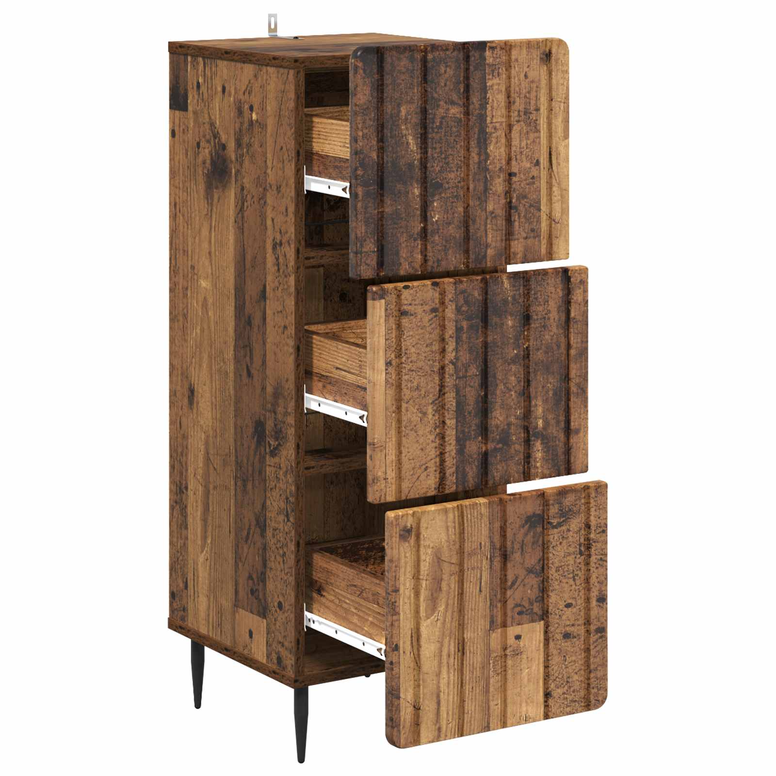 Ladenkast Oud hout 33 x 34,5 x 92 cm Bewerkt hout is nu te koop bij PeponiXL, paradijselijk wonen!