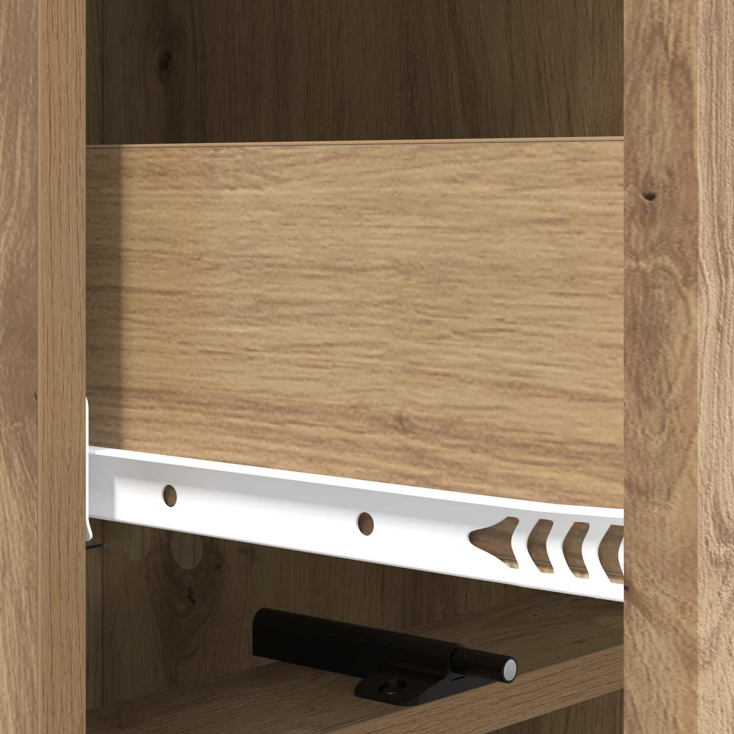 Ladenkast Artisanaal eiken 33 x 34,5 x 92 cm Bewerkt hout is nu te koop bij PeponiXL, paradijselijk wonen!