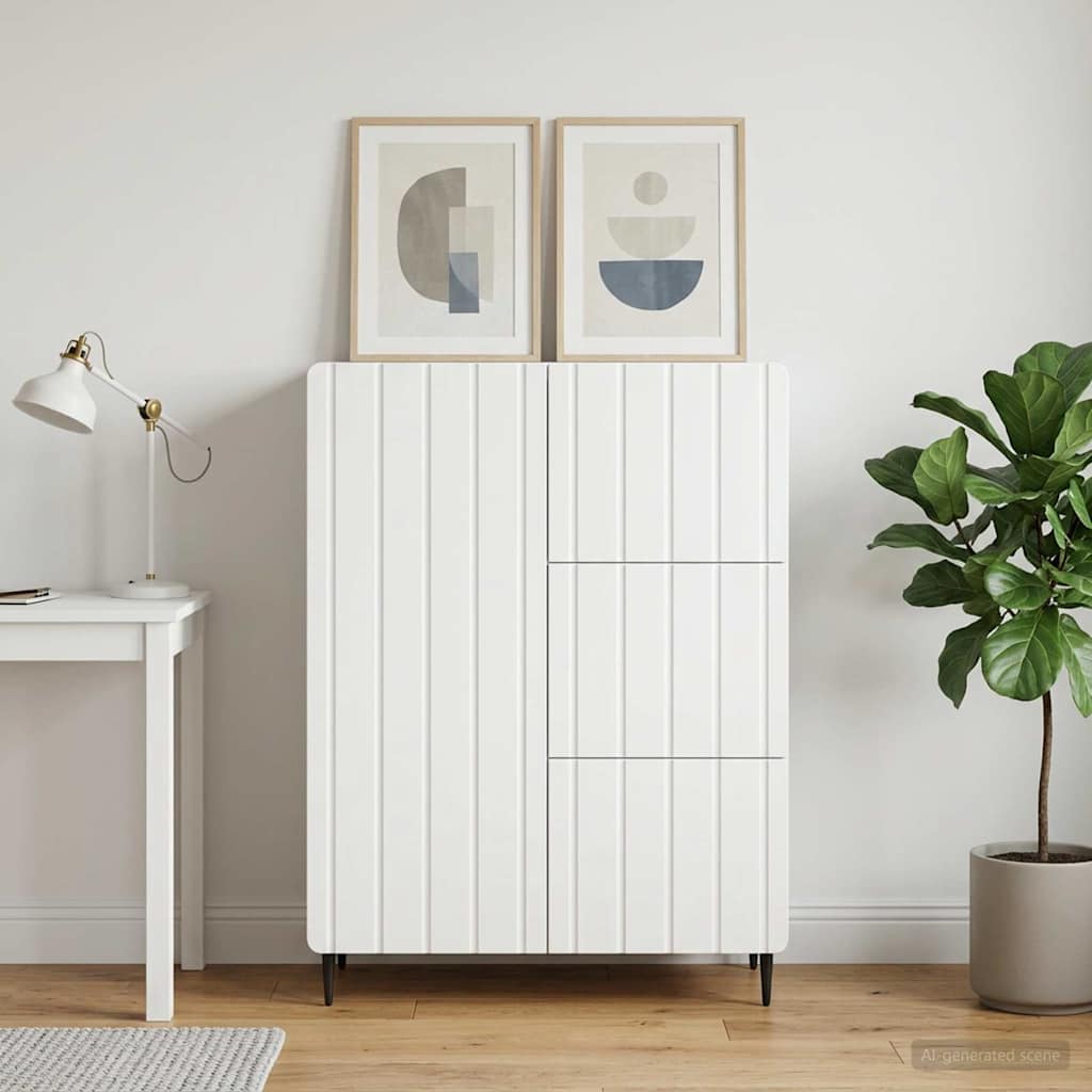 Dressoir Wit 66 x 34,5 x 91,5 cm Bewerkt hout is nu te koop bij PeponiXL, paradijselijk wonen!