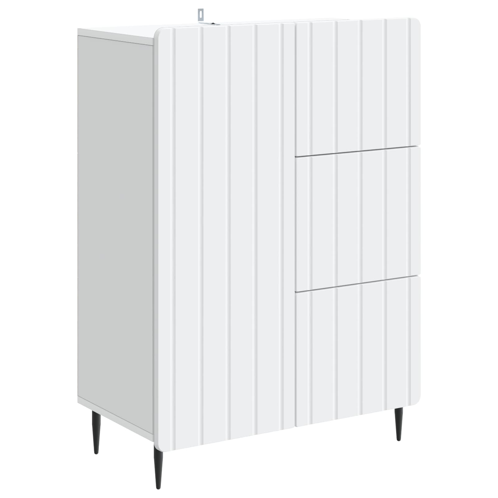 Dressoir Wit 66 x 34,5 x 91,5 cm Bewerkt hout is nu te koop bij PeponiXL, paradijselijk wonen!