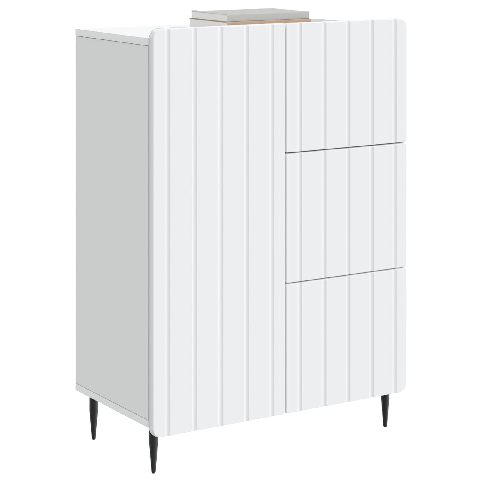 Dressoir Wit 66 x 34,5 x 91,5 cm Bewerkt hout is nu te koop bij PeponiXL, paradijselijk wonen!