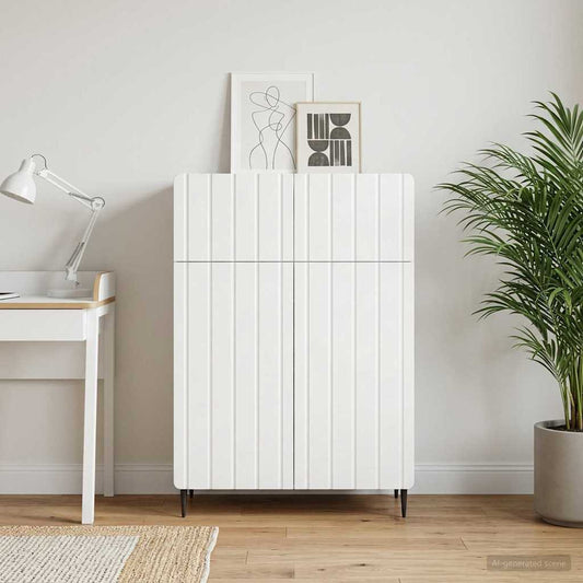 Dressoir Wit 66 x 34,5 x 92 cm Bewerkt hout is nu te koop bij PeponiXL, paradijselijk wonen!
