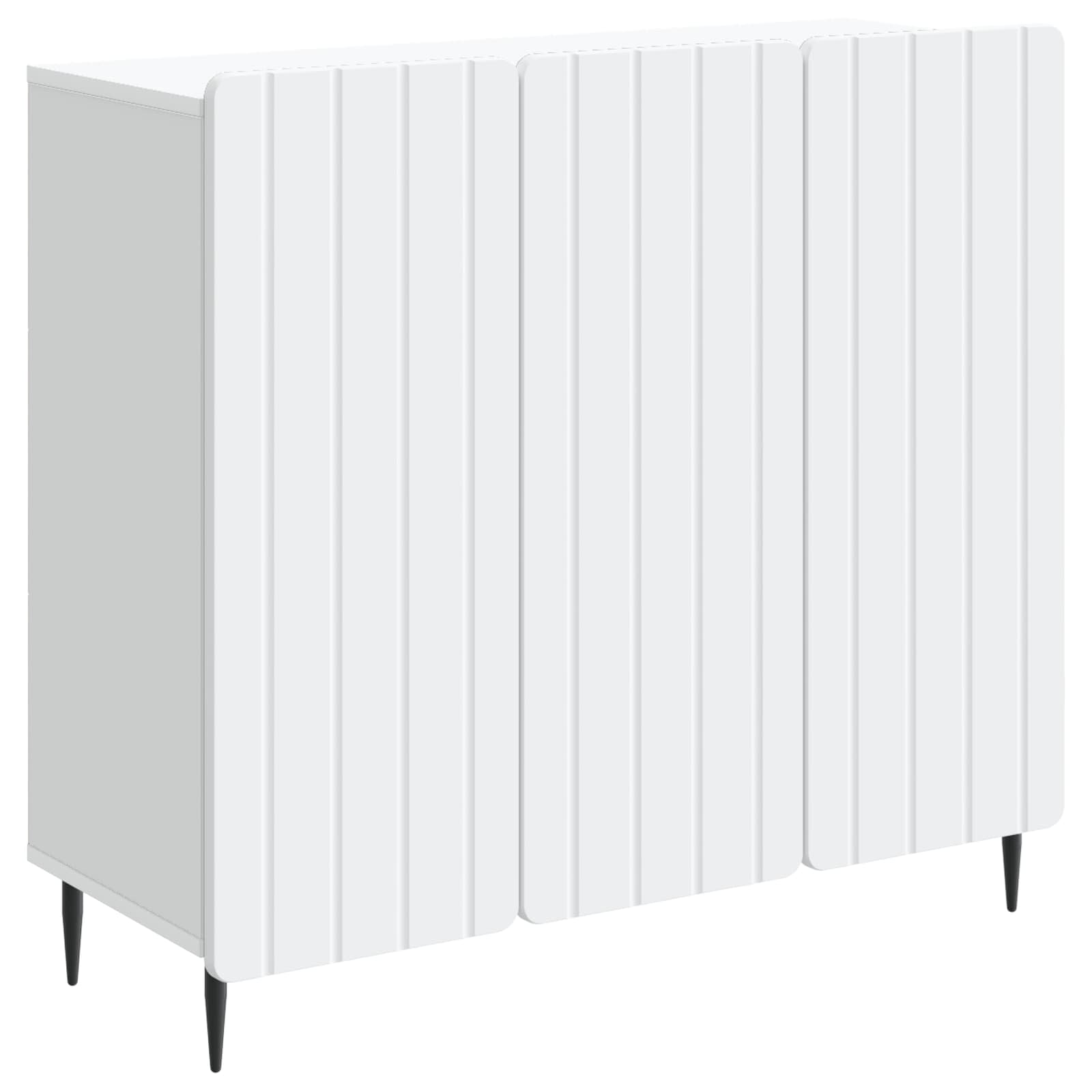 Dressoir Wit 89 x 34,5 x 82 cm Bewerkt hout is nu te koop bij PeponiXL, paradijselijk wonen!