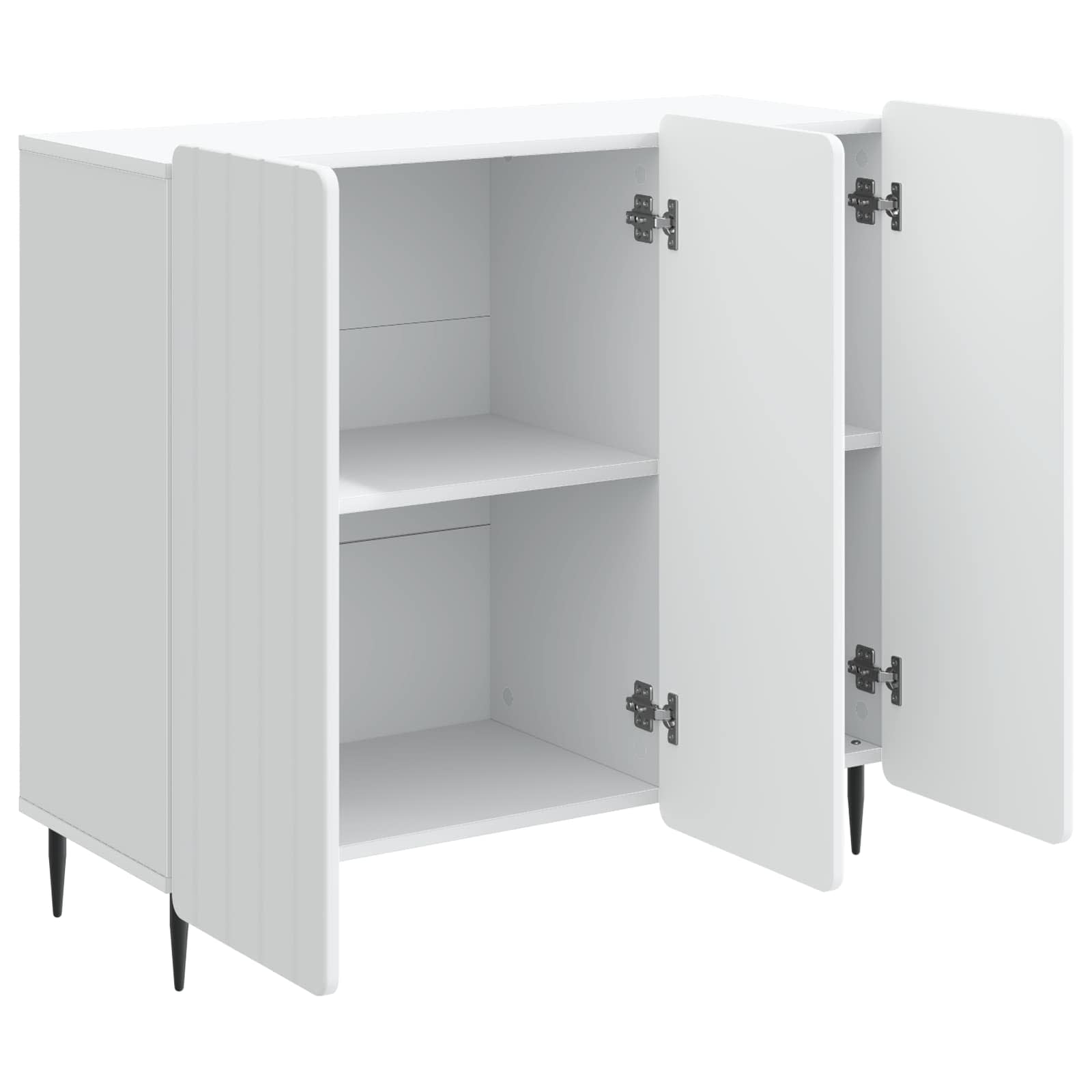 Dressoir Wit 89 x 34,5 x 82 cm Bewerkt hout is nu te koop bij PeponiXL, paradijselijk wonen!