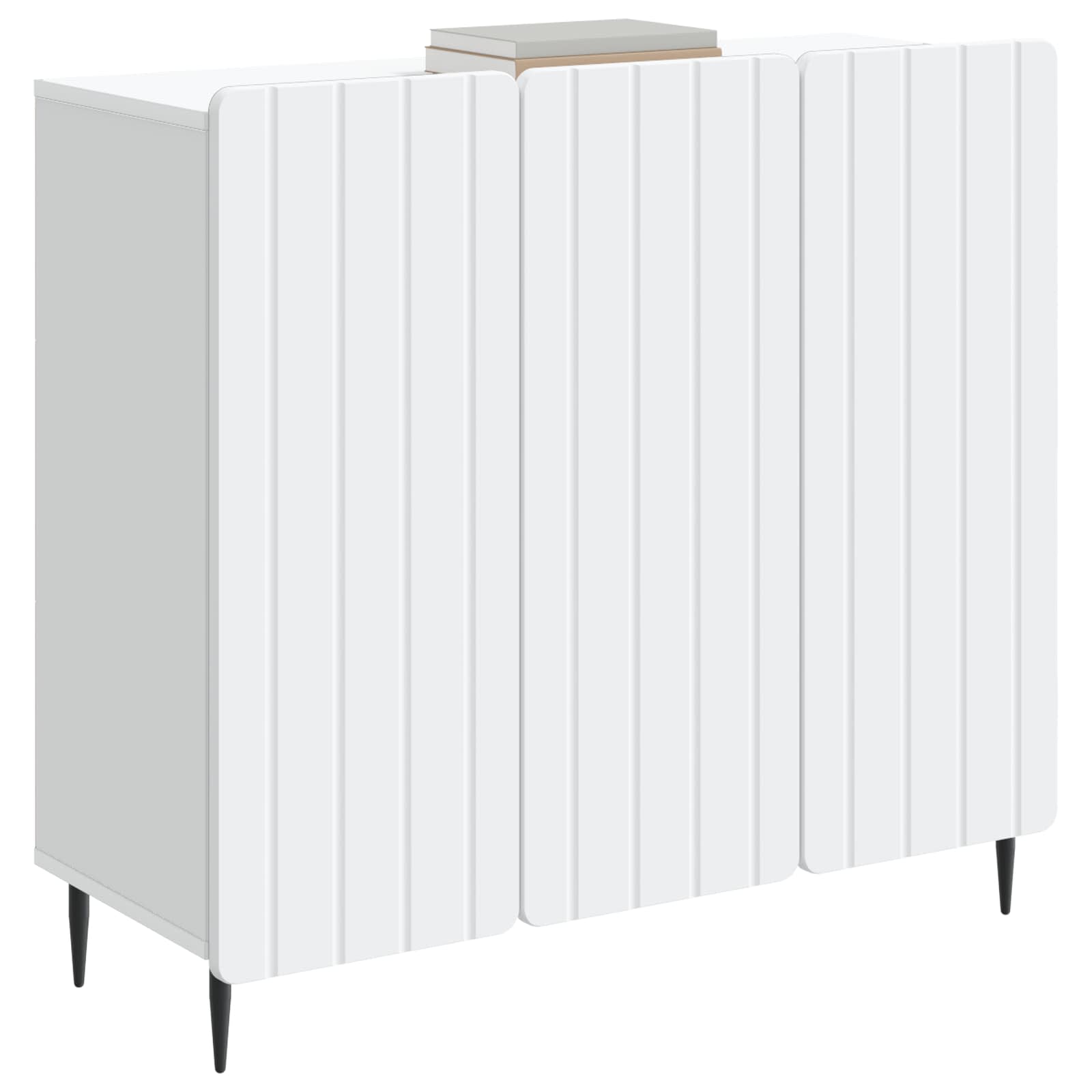 Dressoir Wit 89 x 34,5 x 82 cm Bewerkt hout is nu te koop bij PeponiXL, paradijselijk wonen!