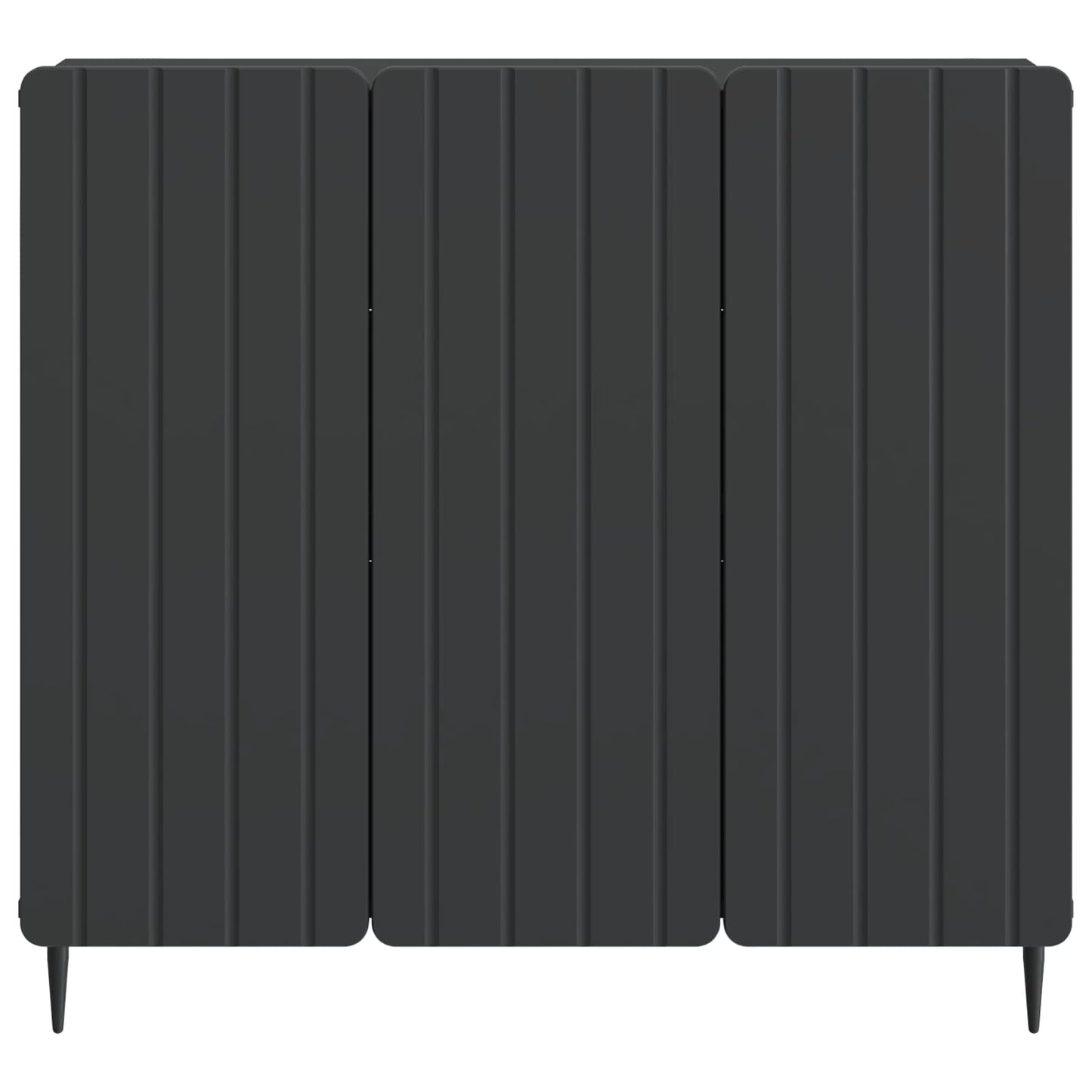 Dressoir Zwart 89 x 34,5 x 82 cm Bewerkt hout is nu te koop bij PeponiXL, paradijselijk wonen!